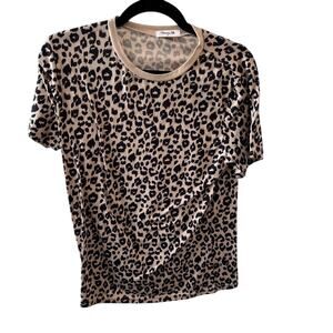 Blooming Jelly Women's Leopard Cheetah Animal Print Short Sleeve T-shirt Size M